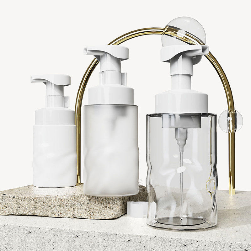 150ml 250ml 300ml 400ml PET Nude pink Foaming Hand Soap Bottle Refillable Foam Pump Bottle