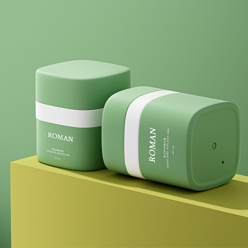 15g 30g 50g round Airless Pump Cream Jars Double Wall PP with Plastic Cap for Lipstick Blush Mascara Moisturizing Creams