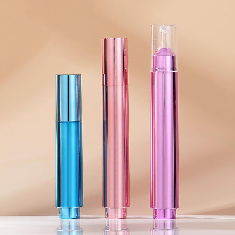 5ml 10ml 15ml Airless Serum Pump Syringe Bottle Ampoule-Shaped Plastic Lotion Bottle for Skin Care Facial Cleanser Eye Cream