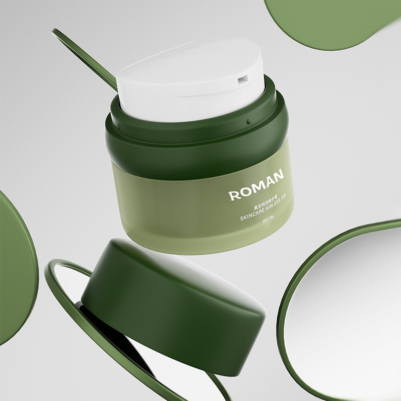 Portable Airless Jar Cosmetic Skincare Face Cream Container Empty Cylinder Airless Lotion Bottle 15ml 30ml 50ml