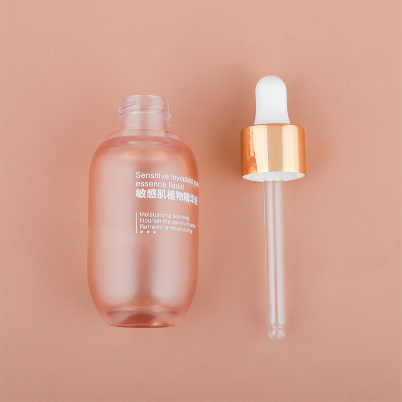 Skincare Essential Oil Serum Bottle 1oz 2oz 4 oz 100ml 5ml 10ml 30ml Green Bule Matte Tincture Dropper Boston Plastic big belly Bottle
