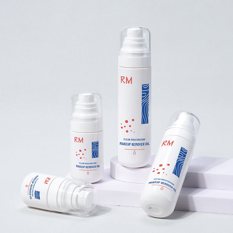 50ml 80ml 100ml Empty Plastic White Cosmetic Cleansing Oil PET Face Body Toner Mist Spray Bottle