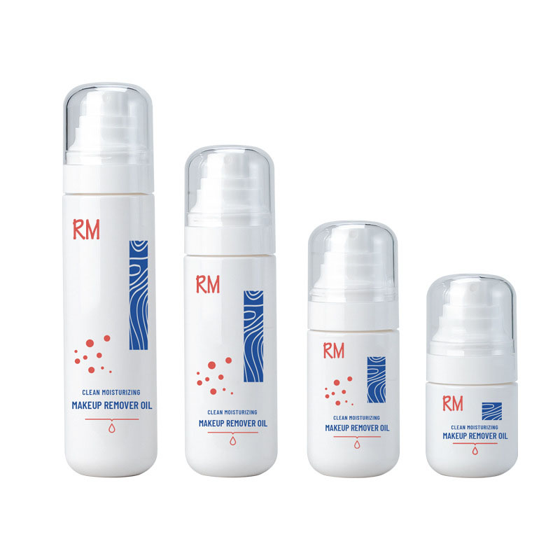 50ml 80ml 100ml Empty Plastic White Cosmetic Cleansing Oil PET Face Body Toner Mist Spray Bottle