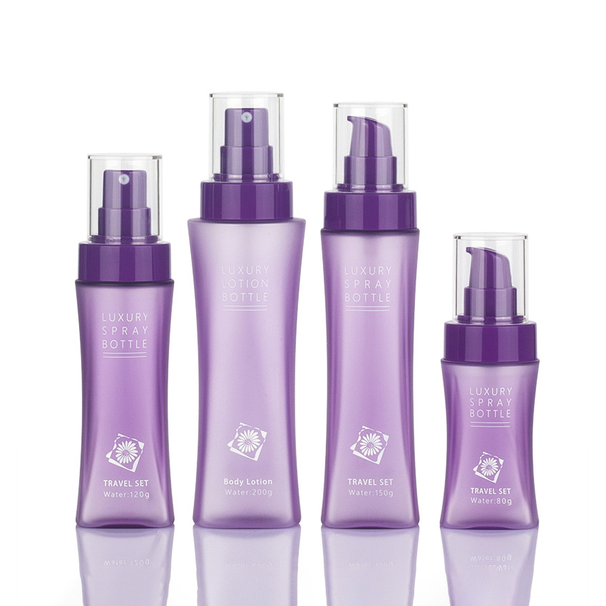 80ml 120ml 150ml 200ml Waist-Shaped Pet Plastic Travel Bottle Explosive Design for Lotions Toner Water-Small Size Convenient Spray Bottle