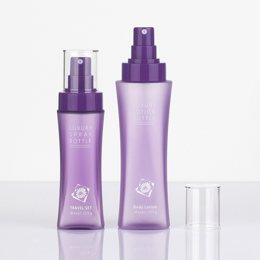 80ml 120ml 150ml 200ml Waist-Shaped Pet Plastic Travel Bottle Explosive Design for Lotions Toner Water-Small Size Convenient Spray Bottle
