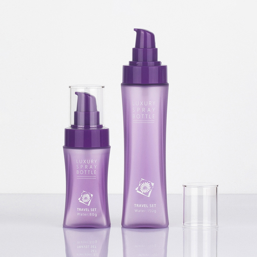 80ml 120ml 150ml 200ml Waist-Shaped Pet Plastic Travel Bottle Explosive Design for Lotions Toner Water-Small Size Convenient Spray Bottle