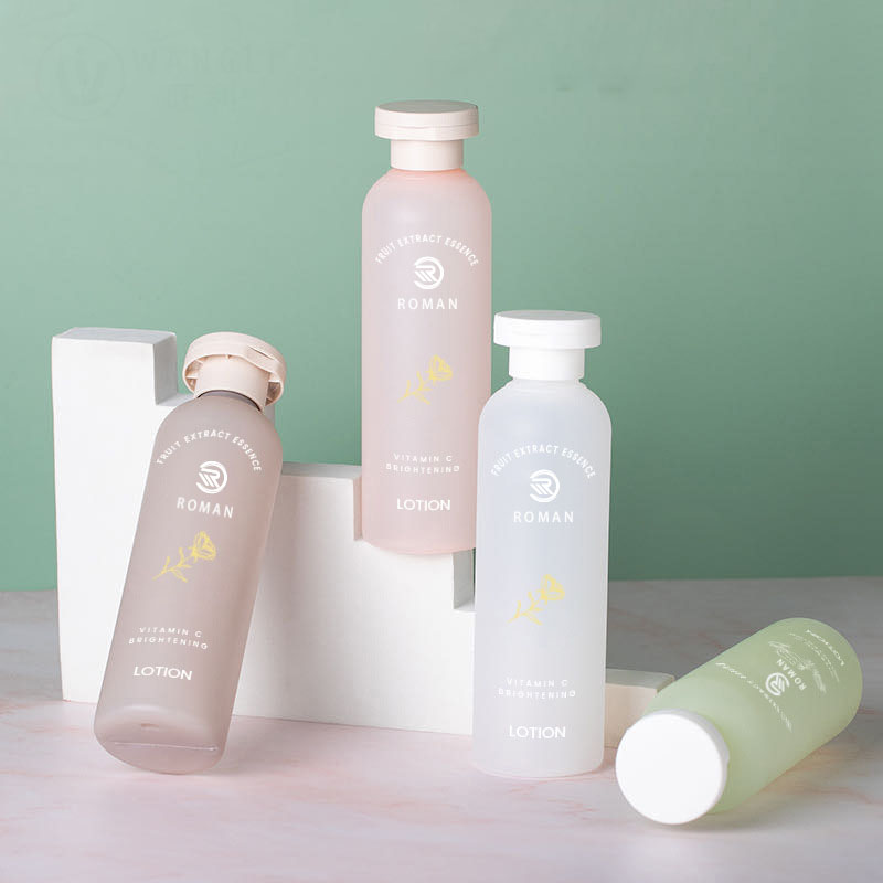 100ml 150ml 200ml 250ml Essential Oil Pure Dew Matte Bottle PET Flip Cover Skin Care Products Bottle Essence Water Toner Bottle