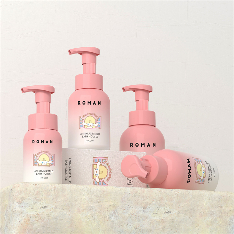 200ml 300ml 400ml 500ml Baby Shower Shampoo Packaging Foam Soap Bottle With Pump for Children Kids