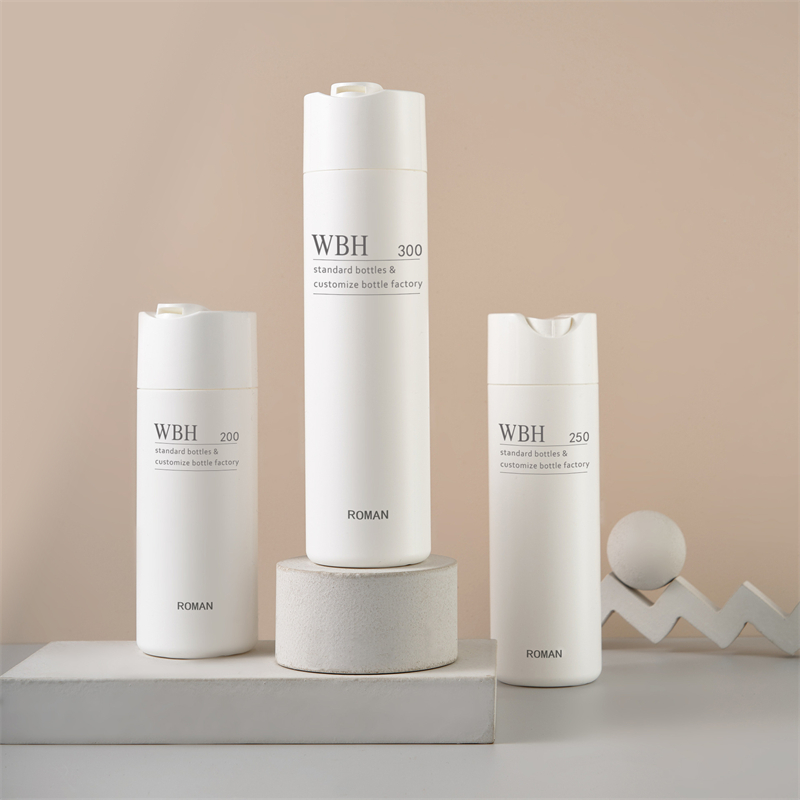 Cosmetic Plastic Shampoo Lotion HDPE 150ml 200ml 300ml White Squeeze Personal Care Bottle Body Lotion Frosted Bottle With Disc Top Cap