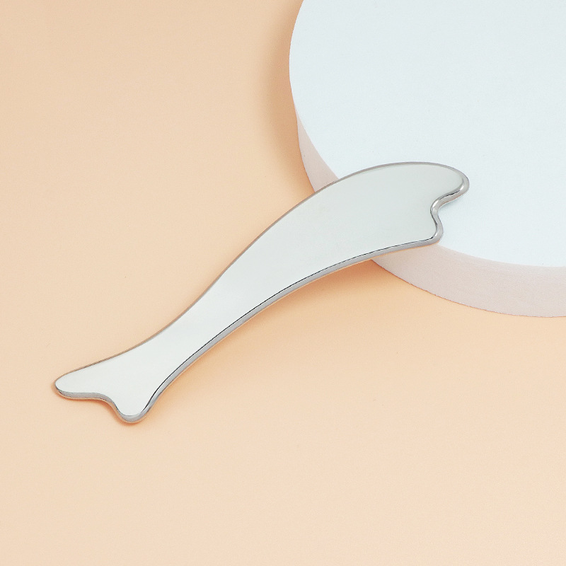 Fish-Shaped Zinc Alloy Gua Sha Board With Personalized Colors And Logo