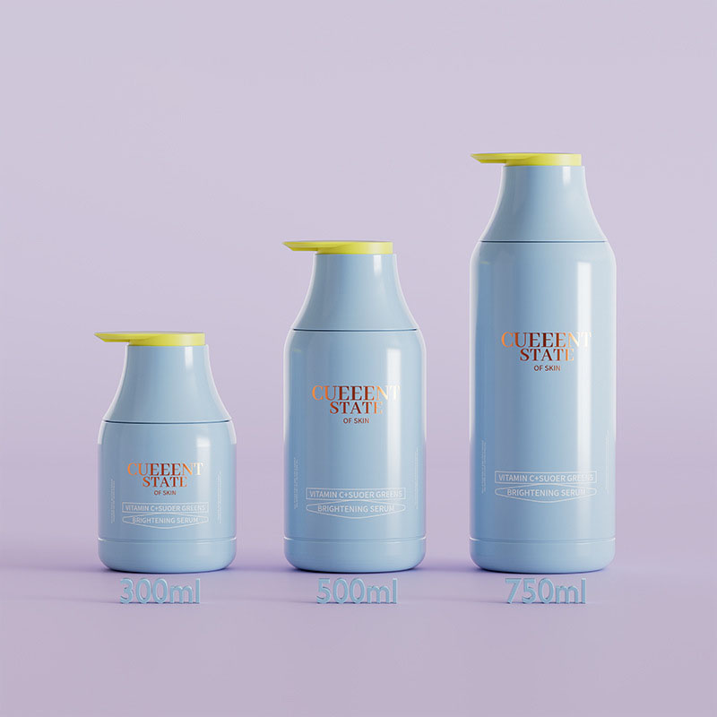 300ml 500ml 750ml Red Blue Grey Plastic Shampoo Bottles Shower Gel Bottles Conditioner Lotion Bottle