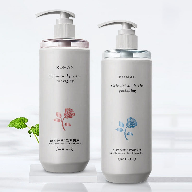 Empty Matte Soft Touch Black White PET 500ml Shower Gel Lotion Pump Plastic Bottles for Shampoo and Conditioner Bottles Hair Care