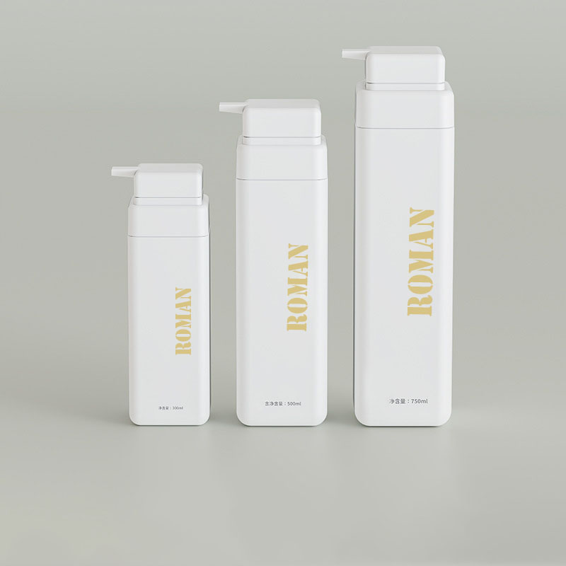 Luxury Empty Plastic Body Oil Shampoo Bottle 300ml 500ml 750ml Frosted Cosmetic Lotion Pump Bottle for Milk Shower Gel