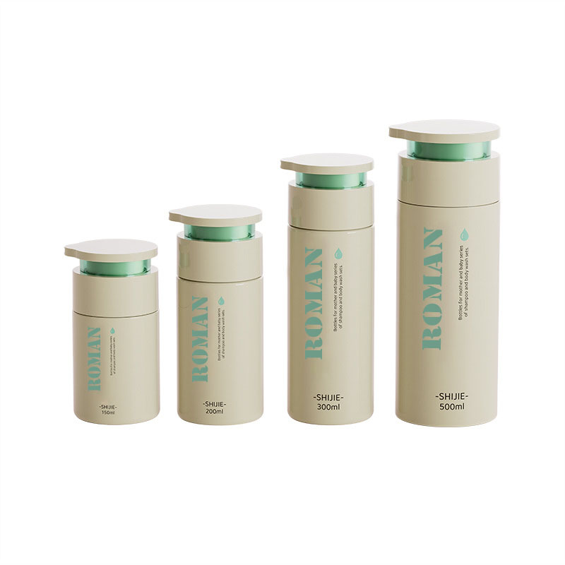 Round Flat Shoulder Skin Care Cream Bottle 150ml 200ml 300ml 500ml Baby Lotion Conditioner Packaging Shampoo and Body Wash Hand Cream Bottles