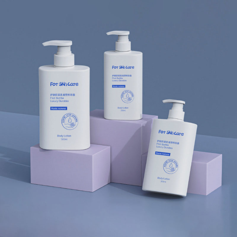 200ml 300ml 500ml Rectangular Plastic PET Shampoo Bottle with Screw Cap Closure for Face Masks Perfume Essential Oils Lotion False Eyelashes