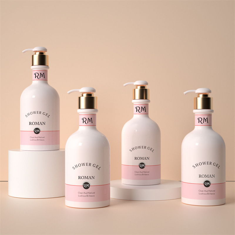 400ml Pink PET Wholesale Natural Organic Lotion Bottles Body Care Repair Dry Skin Bottles Press Pump For Hair Care Shampoo
