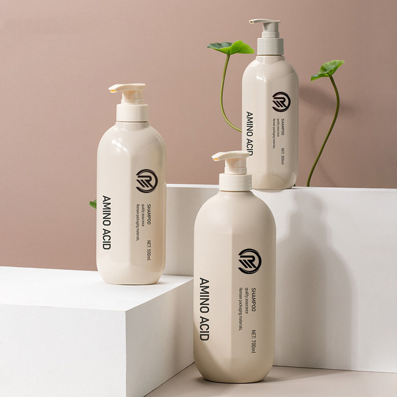 New Arrival Luxury Plastic Empty Brown Shower Gel 300ml Shampoo Body Lotion Conditioner Wash Body 500ml 700ml Pump Bottle