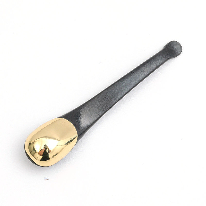 Gold Silver Cosmetic Spatula Scoop High Quality Metal Face Eye Cream Spoon Beauty Makeup Facial Mask Spoon