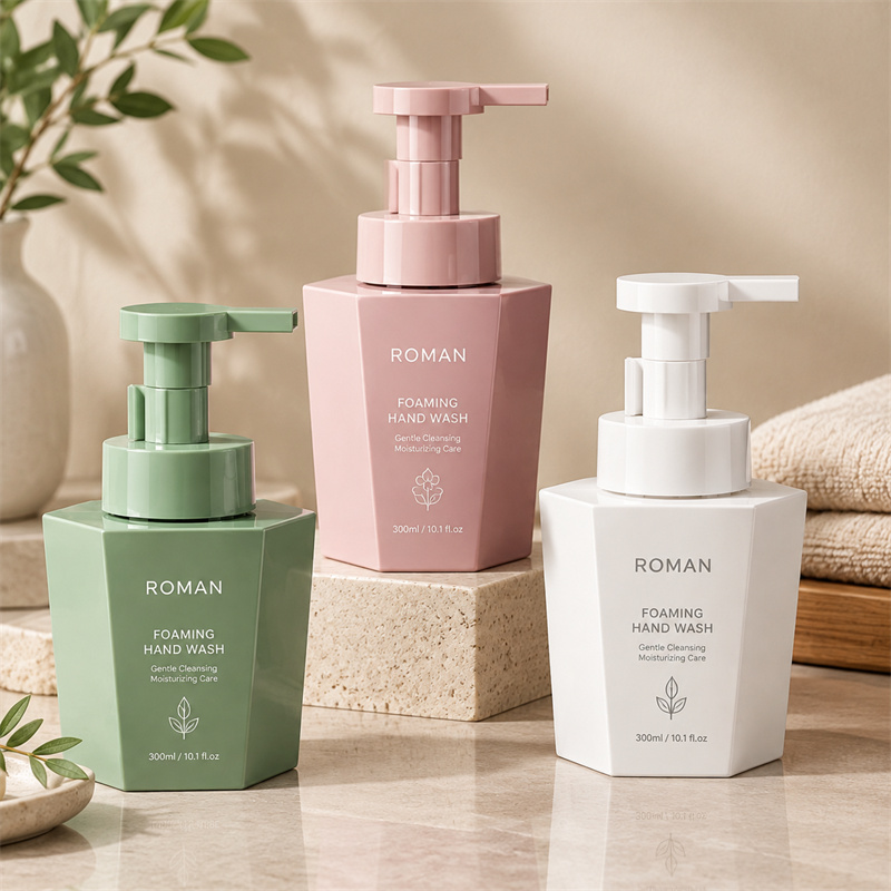 200ml customized color hexagonal PET foam personal care bottle 200ml customized color hexagonal PET foam personal care bottle